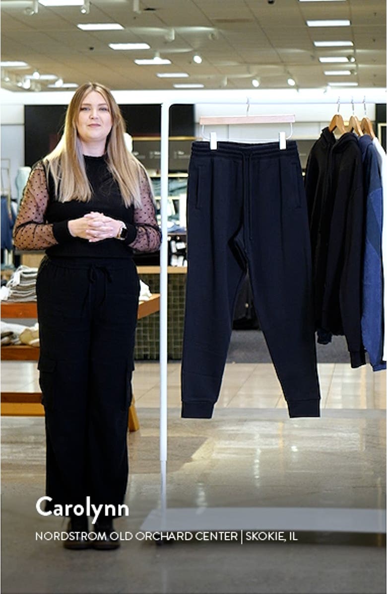 Tapered Fit Cotton Blend Joggers, sales video thumbnail