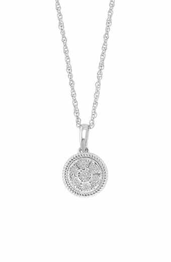 EFFY Sterling Silver Diamond Pendant Necklace - 0.09 ctw.