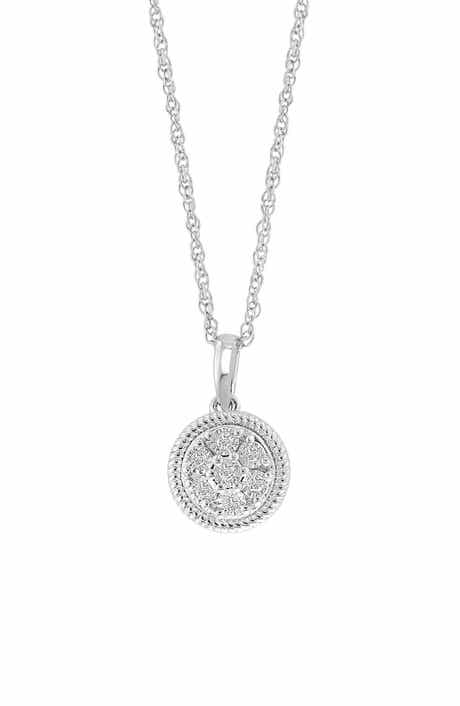 EFFY Sterling Silver Diamond Pendant Necklace - 0.09 ctw.