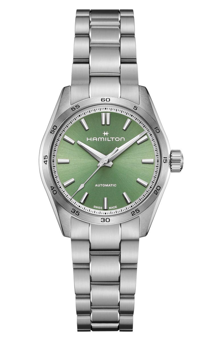 Hamilton Jazzmaster Performer Automatic Bracelet Watch, 34mm, Main, color, Green