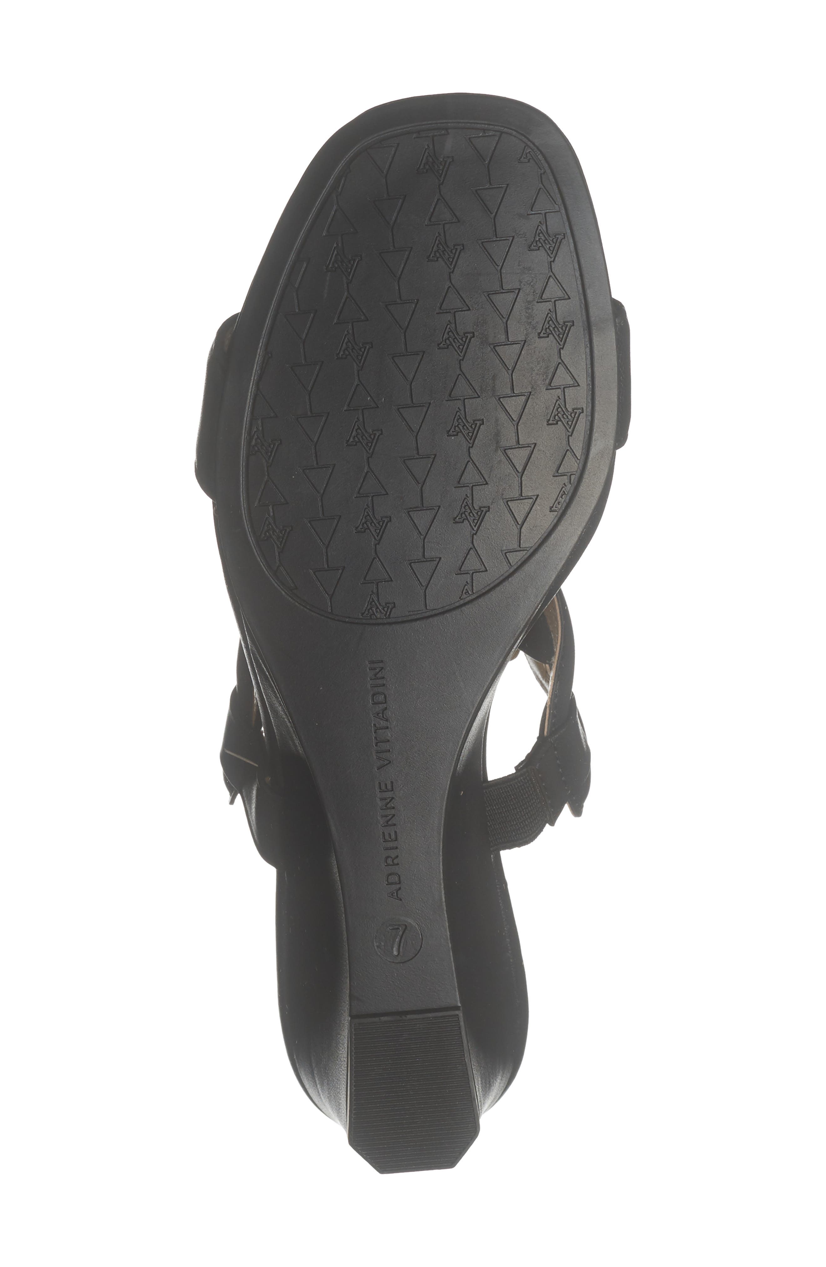 Adrienne Vittadini Ando Sandal, Alternate, color, Black