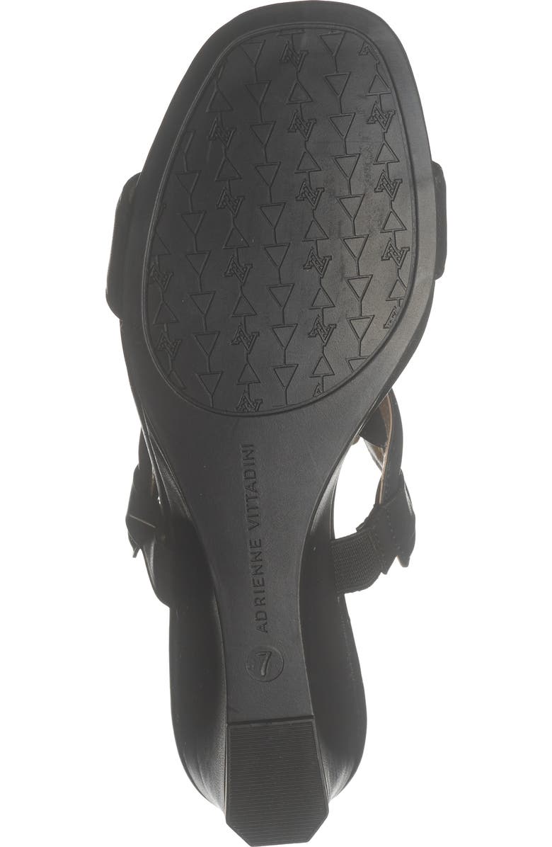 Adrienne Vittadini Ando Sandal, Alternate, color, Black