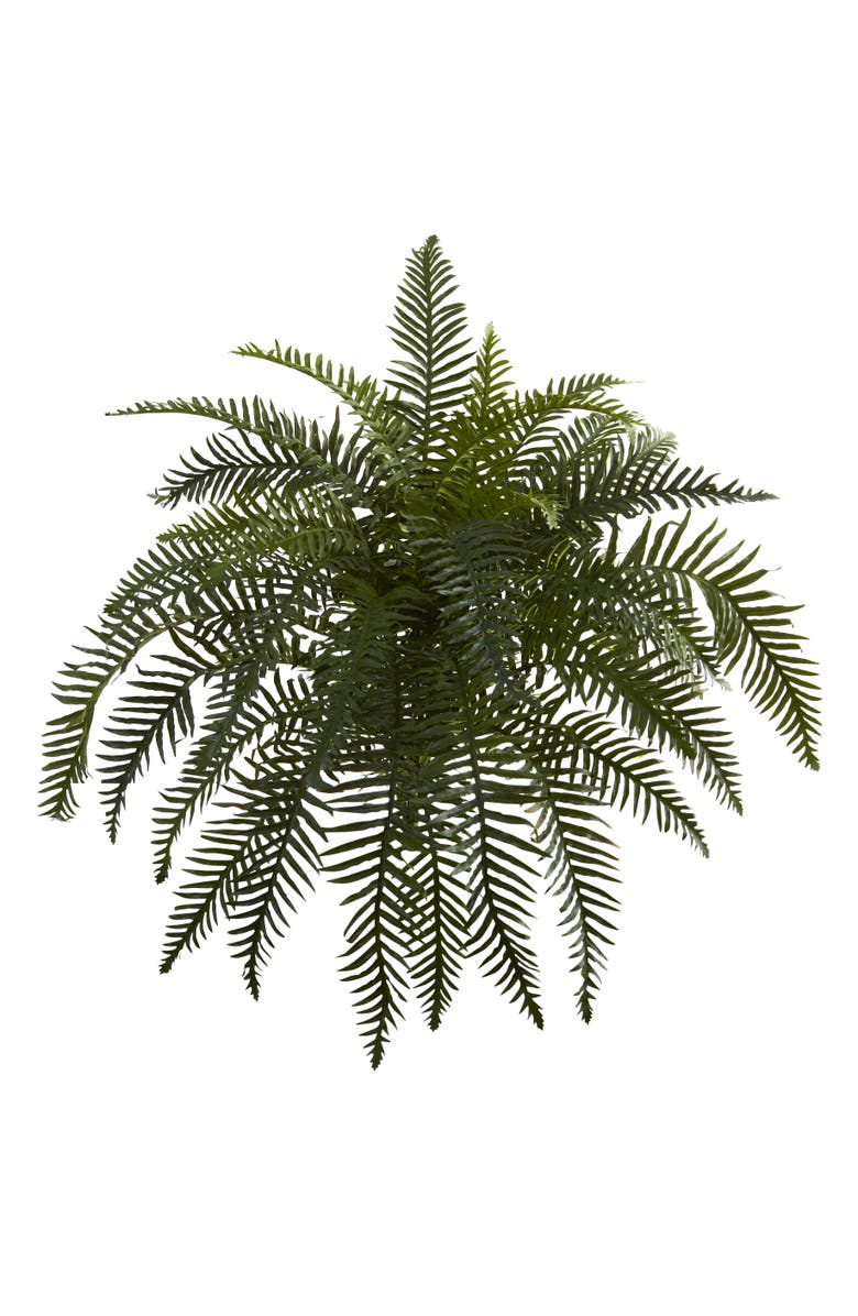NEARLY NATURAL 26-in River Fern Artificial Plant, Main, color, Green
