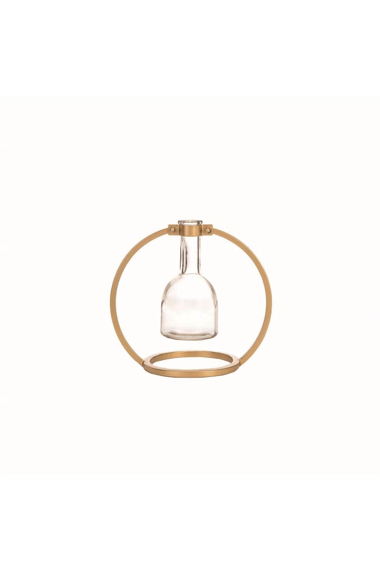Glass Vase Metal Stand, Main, color, Gold