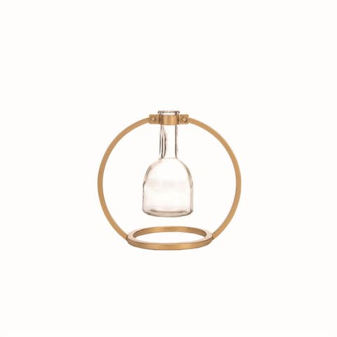 Glass Vase Metal Stand