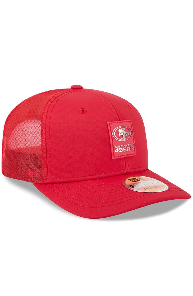 New Era Men's New Era Scarlet San Francisco 49ers 2025 Sideline 9SEVENTY Trucker Adjustable Hat, Alternate, color, Scarlet