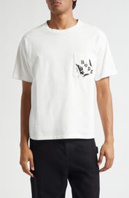Bode Beaded Leaf Pocket T-Shirt