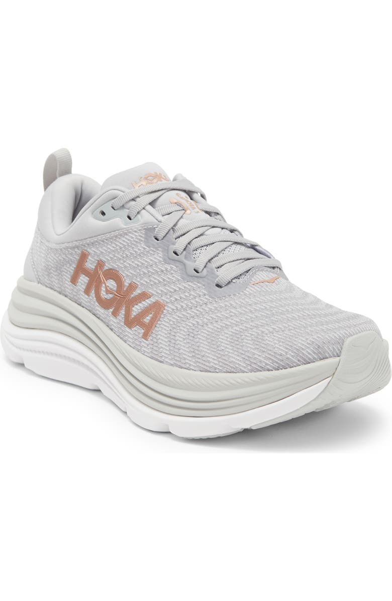 HOKA Gaviota 5 Running Shoe, Main, color, Harbor Mist / Rose Gold