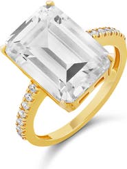 SHYMI Emerald-Cut Cubic Zirconia Cocktail Ring