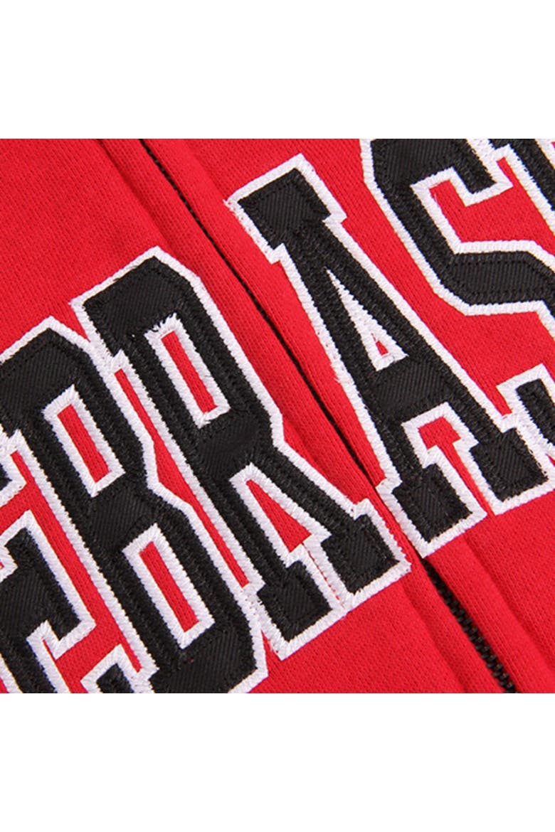 Women's Stadium Athletic Scarlet Nebraska Huskers Arched Name Full-Zip Hoodie, Alternate, color, Red