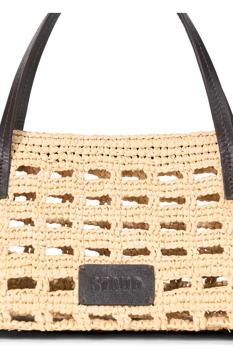 STAUD Mini Christos Raffia Tote, Alternate, color, Raffia Crochet