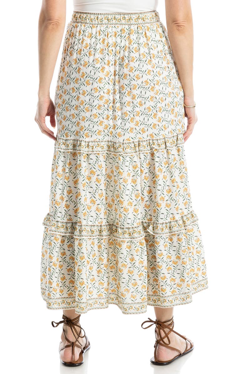MAX STUDIO Ruffle Tiered Midi Skirt, Alternate, color,