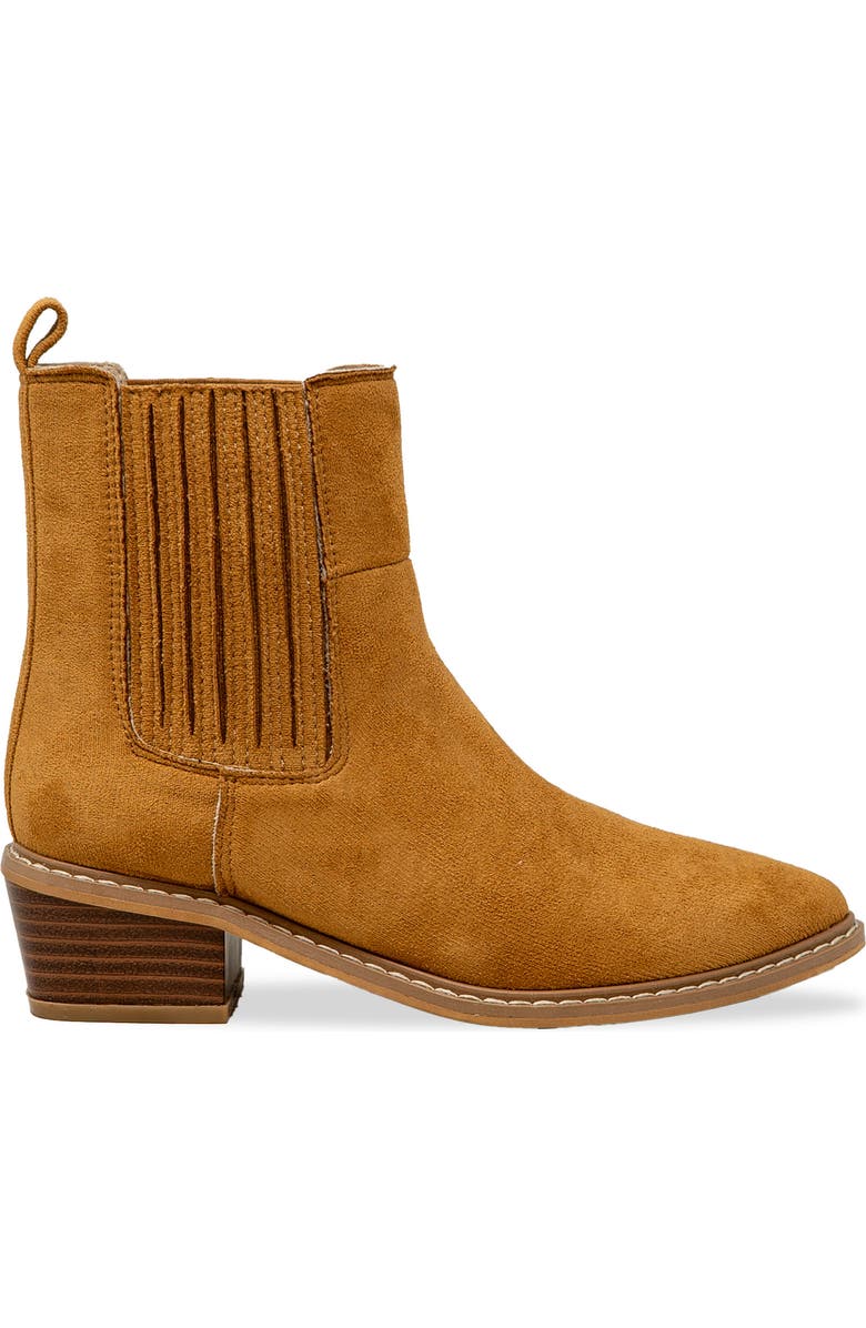 CHASE AND CHLOE Western Block Heel Chelsea Boot, Alternate, color, Tan
