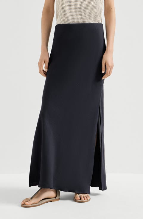 Bias-cut skirt