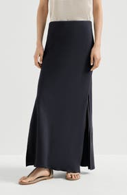 Brunello Cucinelli Bias-cut skirt