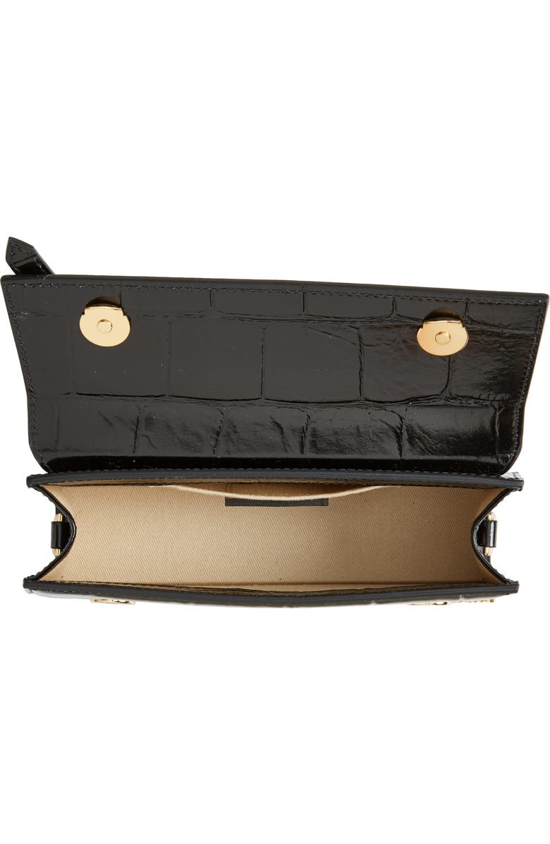 Jacquemus Le Chiquito Long Croc Embossed Leather Convertible Bag, Alternate, color,