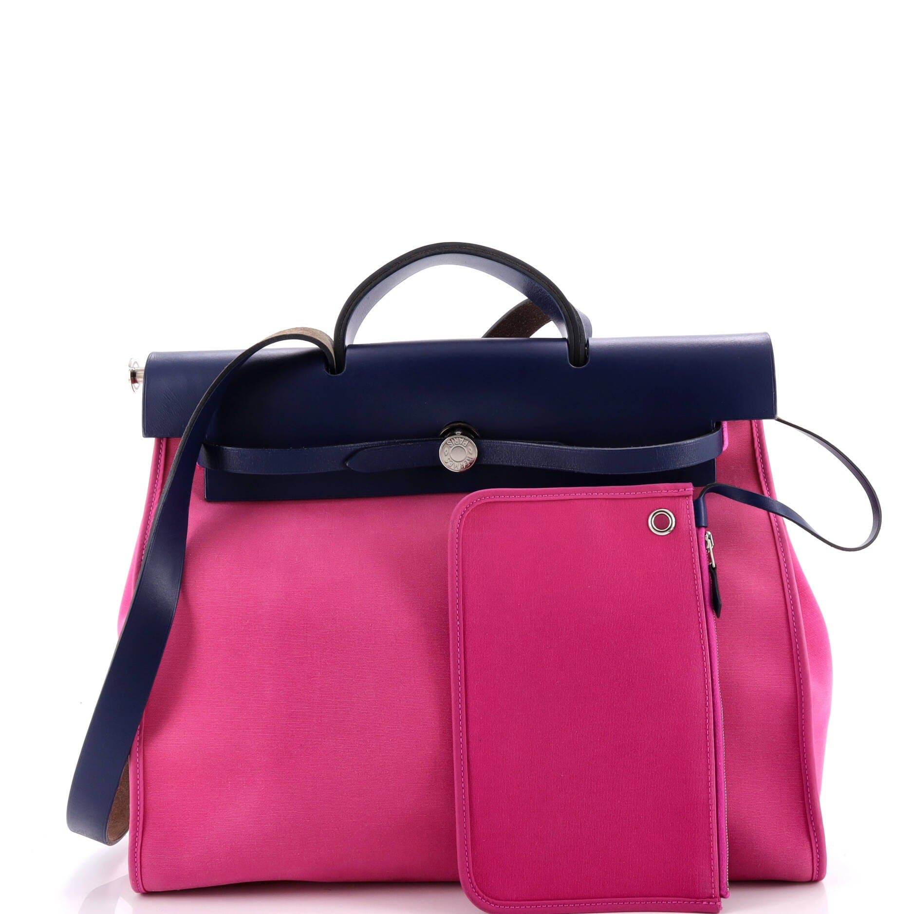 Herbag Zip Leather and Toile 39, Alternate, color, Pink