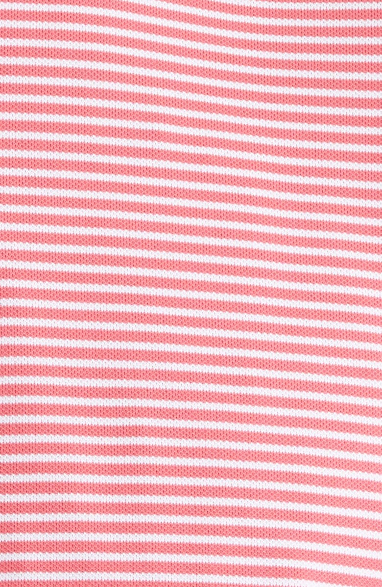 Peter Millar Grace Stripe Performance Piqué Polo, Alternate, color, Tango Pink