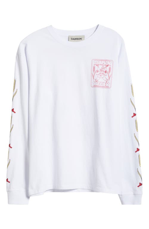 DAMSON MADDER DAMSON MADDER FRESH BREAD LONG SLEEVE ORGANIC COTTON GRAPHIC T-SHIRT