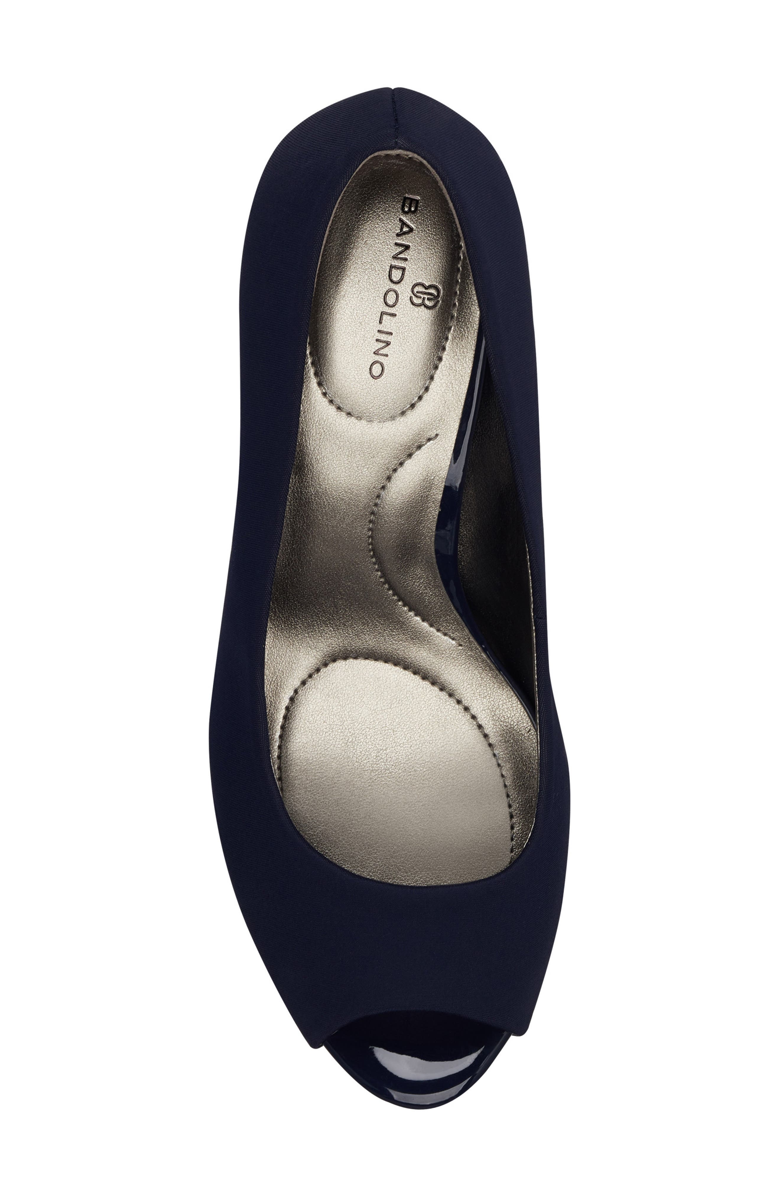 Rainaa Peep Toe Pump, Alternate, color, NAVY BLUE LYCRA
