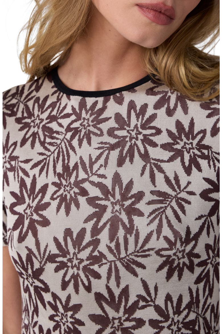 Rhona Floral Midi Dress, Alternate, color, THISTLE BR