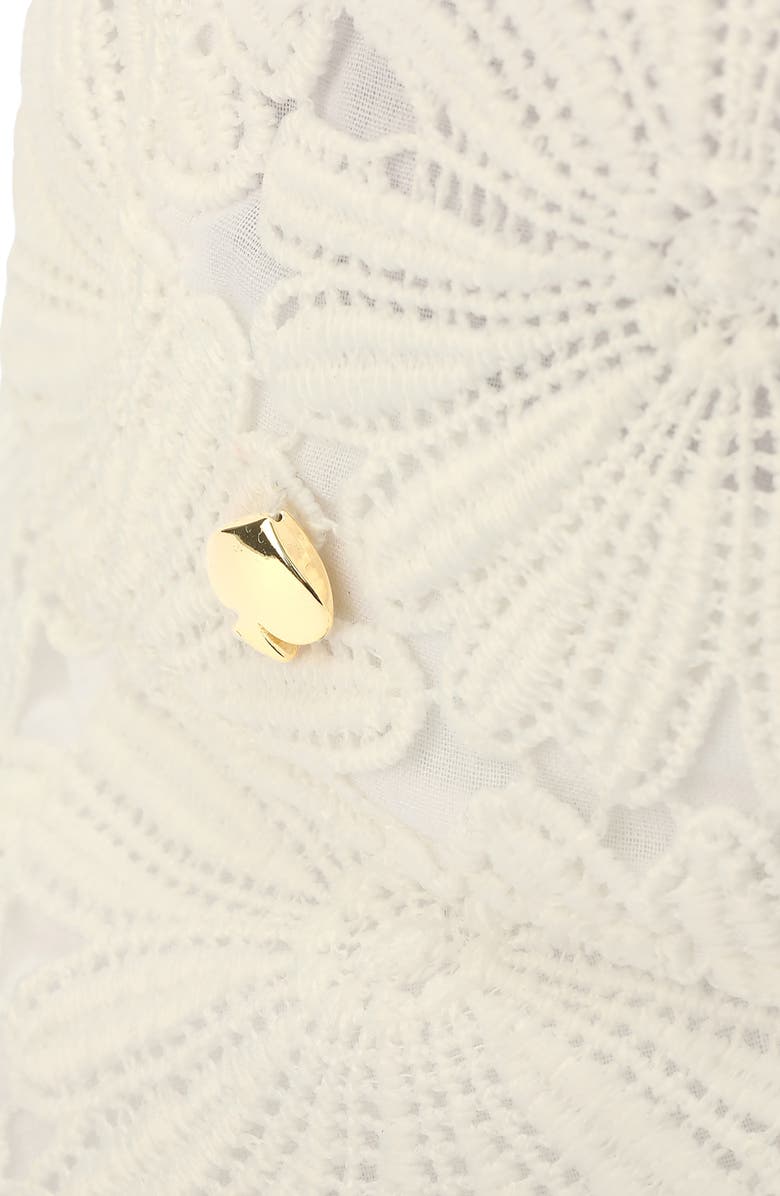 Kate Spade New York daisy lace bucket hat, Alternate, color, Fresh White