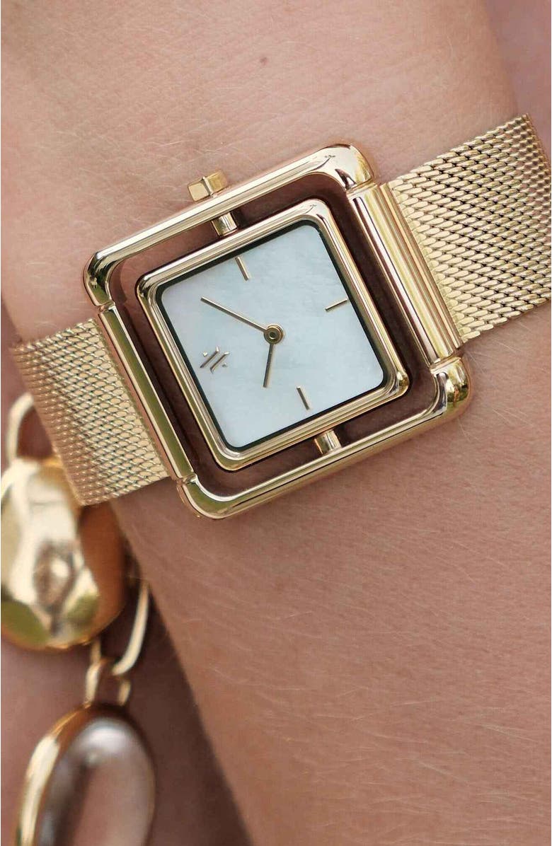 VANNA Umbra Watch, Alternate, color, White Pearl-Gold