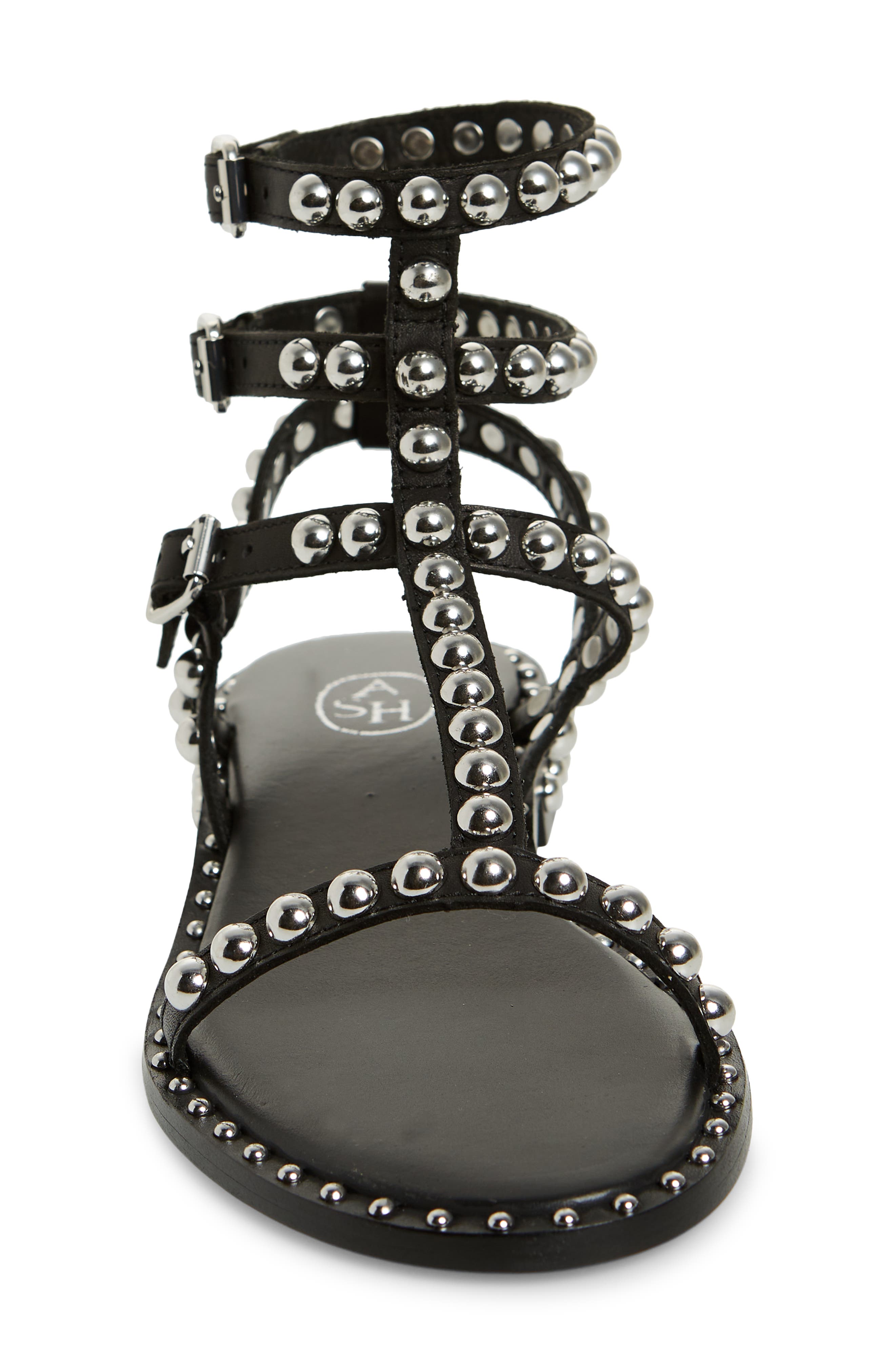 Play Studded Sandal, Alternate, color, BLACK/ SILVER