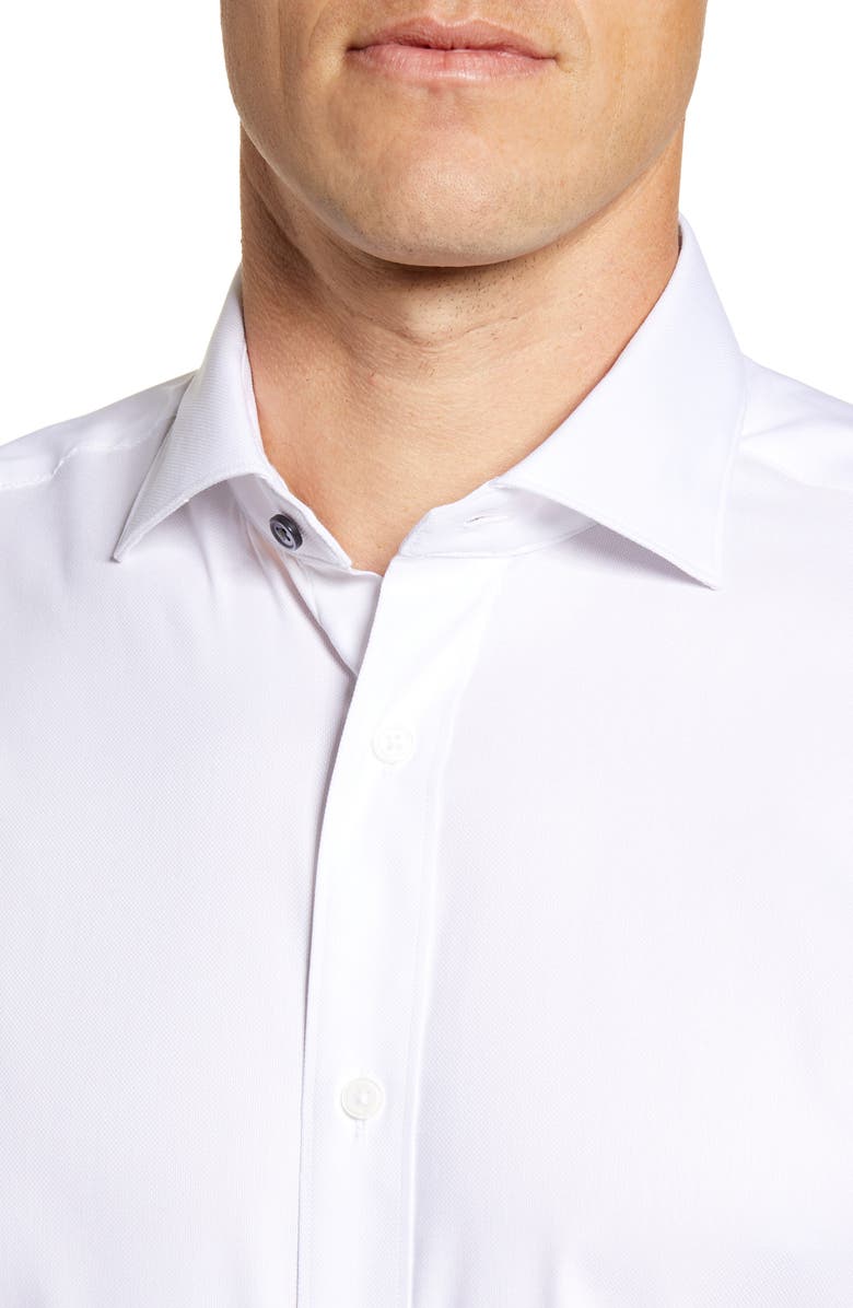 Psycho Bunny Modern Fit Solid Stretch Cotton Blend Dress Shirt, Alternate, color, 