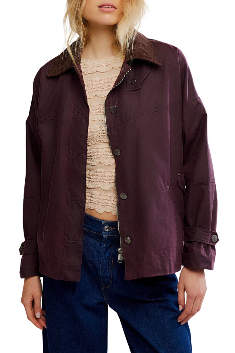 Cori Waxed Cotton Jacket, Main, color, PORT ROYAL