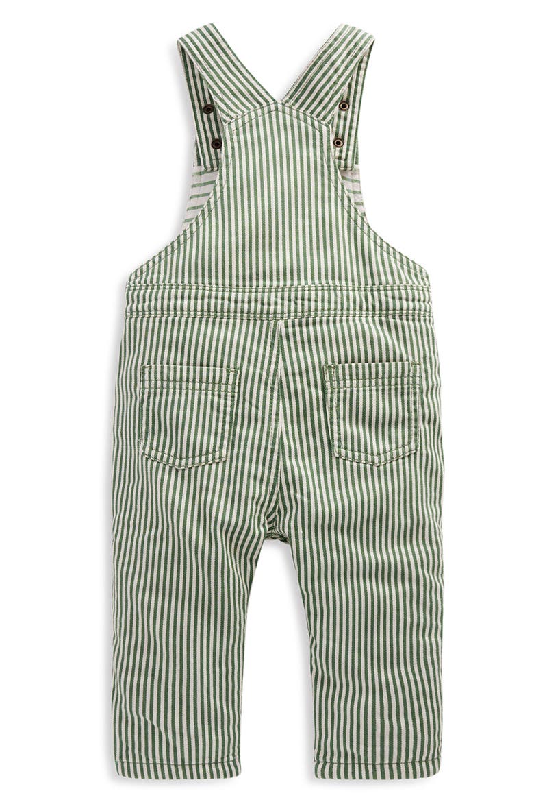 Kids' Ticking Stripe Overalls, Alternate, color, GREEN STRIPE