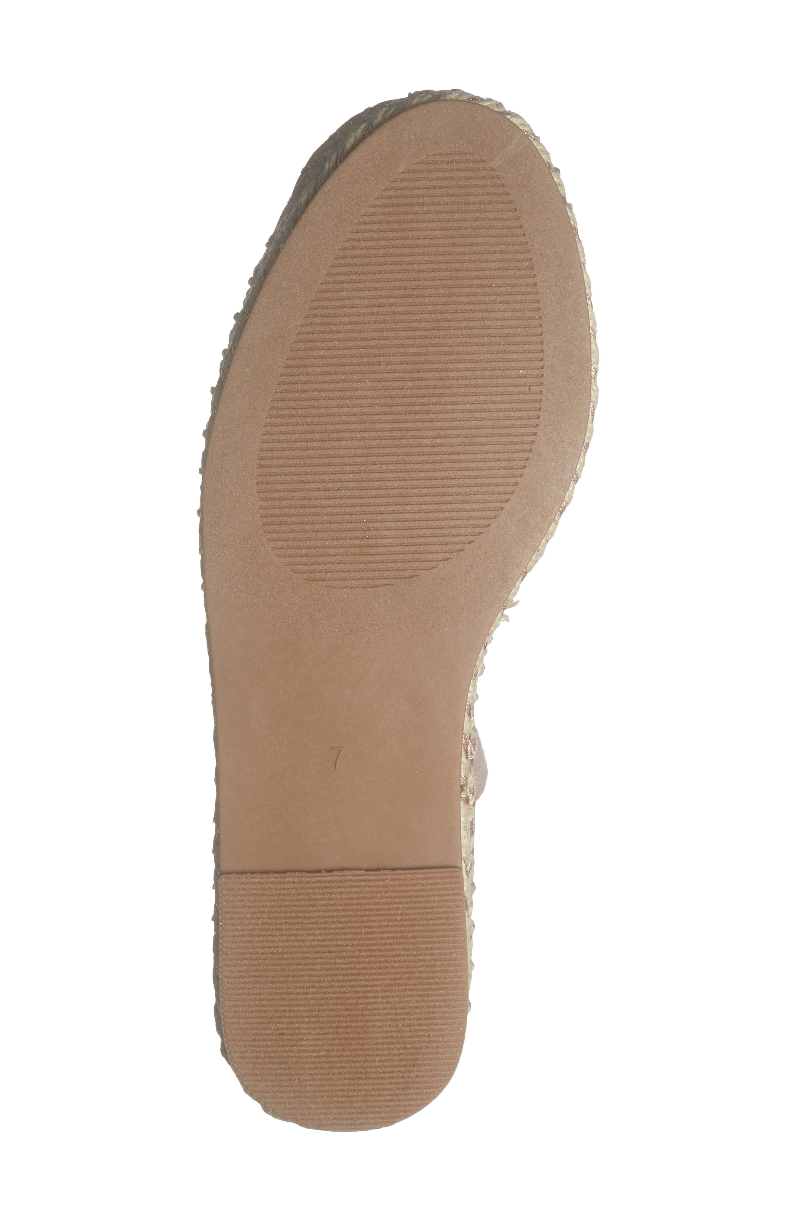 Reaction Kenneth Cole Beech Espadrille Flat, Alternate, color, Rose Metallic Fabric
