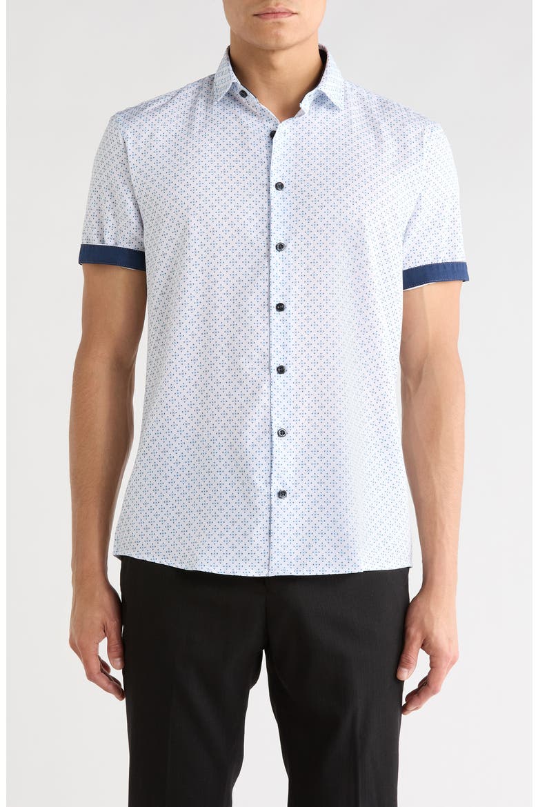Short Sleeve Sport Shirt, Main, color, WHITE