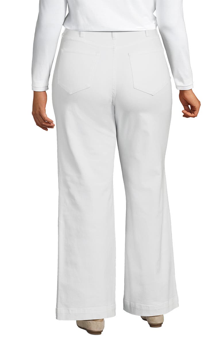 Lands' End High Rise Wide Leg Denim Jeans, Alternate, color, White