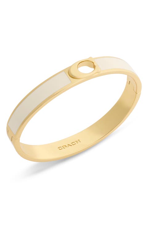 Signature C Enamel Hinge Bangle
