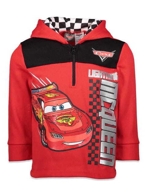 Cars Lightning McQueen Fleece Quarter-Zip Hooded Sweatshirt