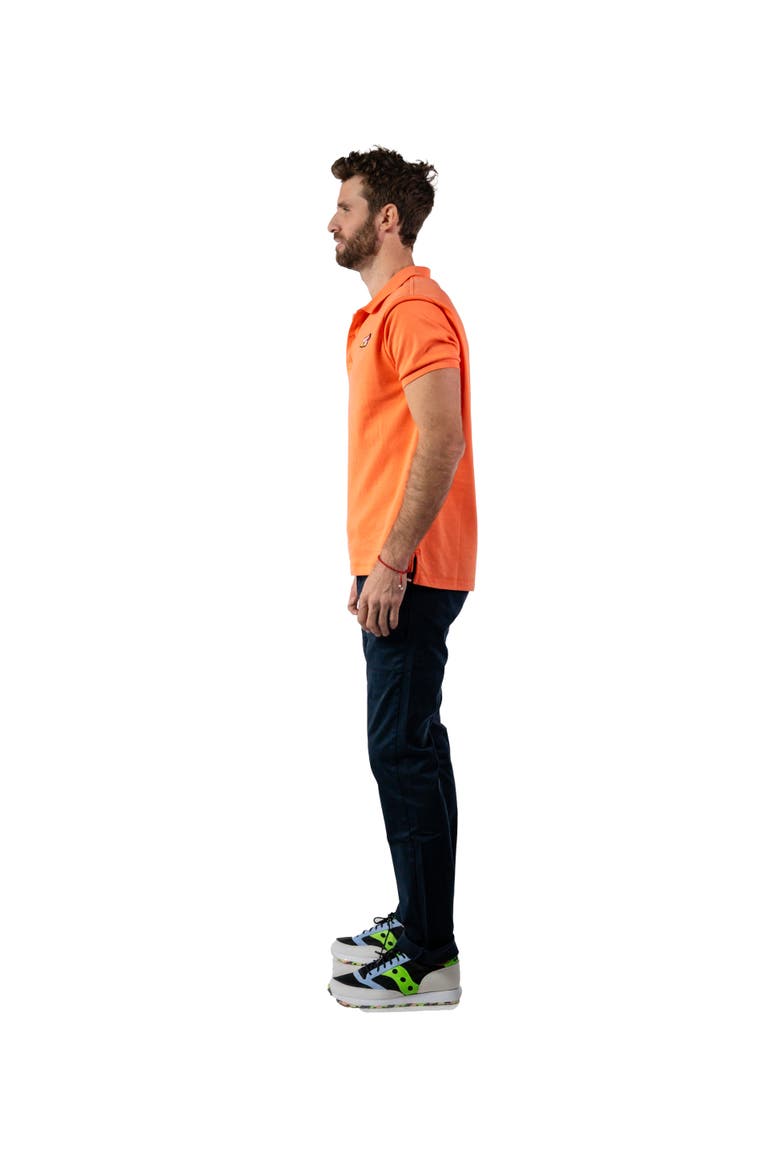 Men's Pima Cotton Polo Shirt, Alternate, color, CORAL