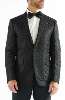 SAVILE ROW CO Dotted Jacquard Evening Jacket
