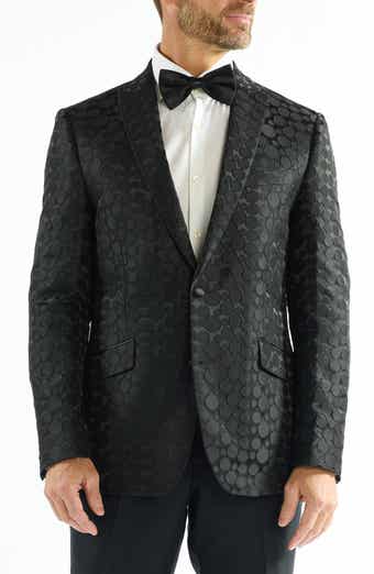 SAVILE ROW CO Dotted Jacquard Evening Jacket