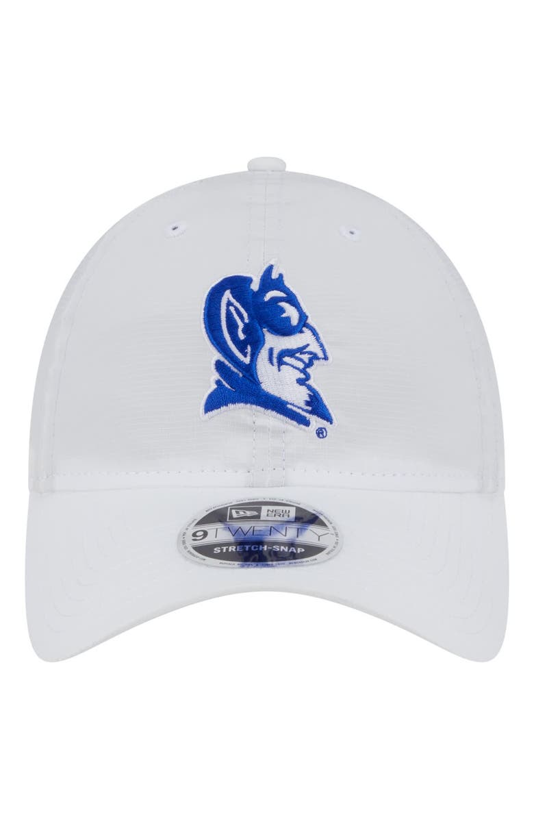 New Era Men's New Era White Duke Blue Devils Active Ripstop 9TWENTY Adjustable Hat, Alternate, color, 