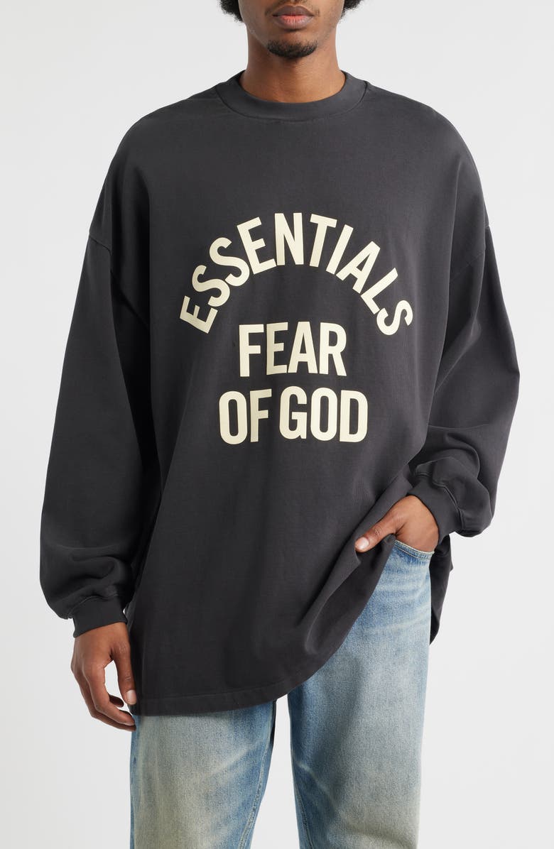 Fear of God Essentials Campus '90s Long Sleeve Logo Graphic T-Shirt, Main, color, 