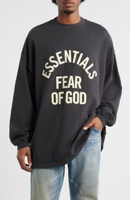 Fear of God Essentials Campus '90s Long Sleeve Logo Graphic T-Shirt