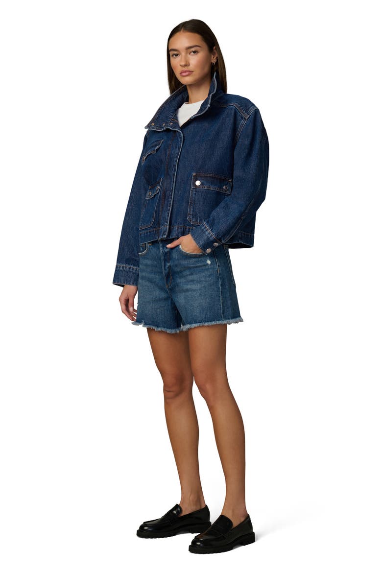 The Farah Zip Denim Jacket, Alternate, color, RIPPLE