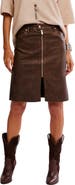 Free People Sycamore Faux Leather Skrt