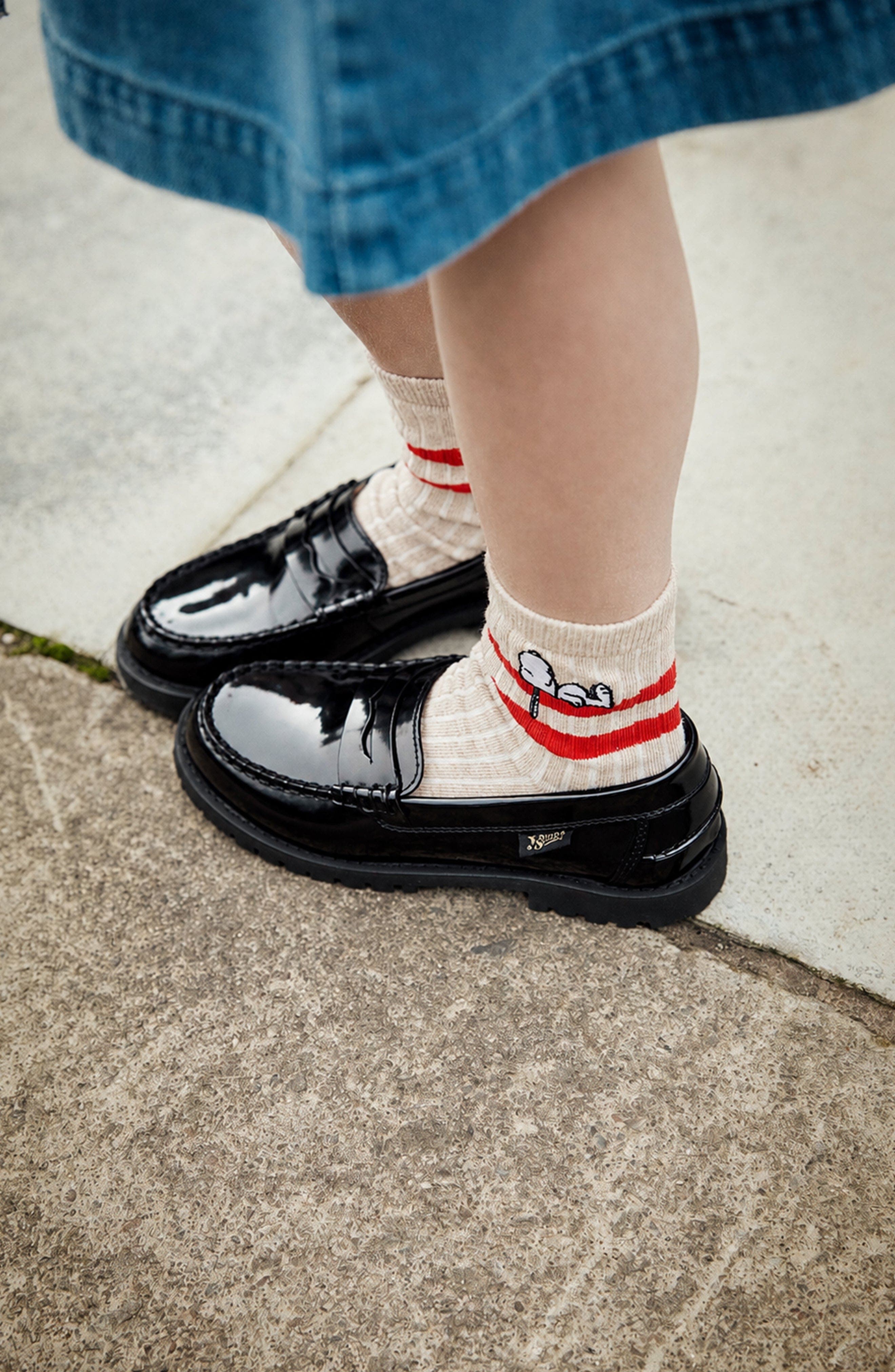 Nicki Kids Loafer, Alternate, color, Black Patent