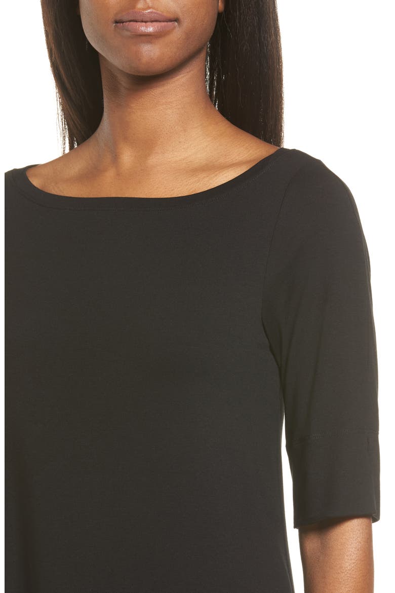 Jersey Shift Dress, Alternate, color, BLACK