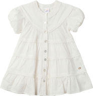 Clô Woven Dress with Lace Trim