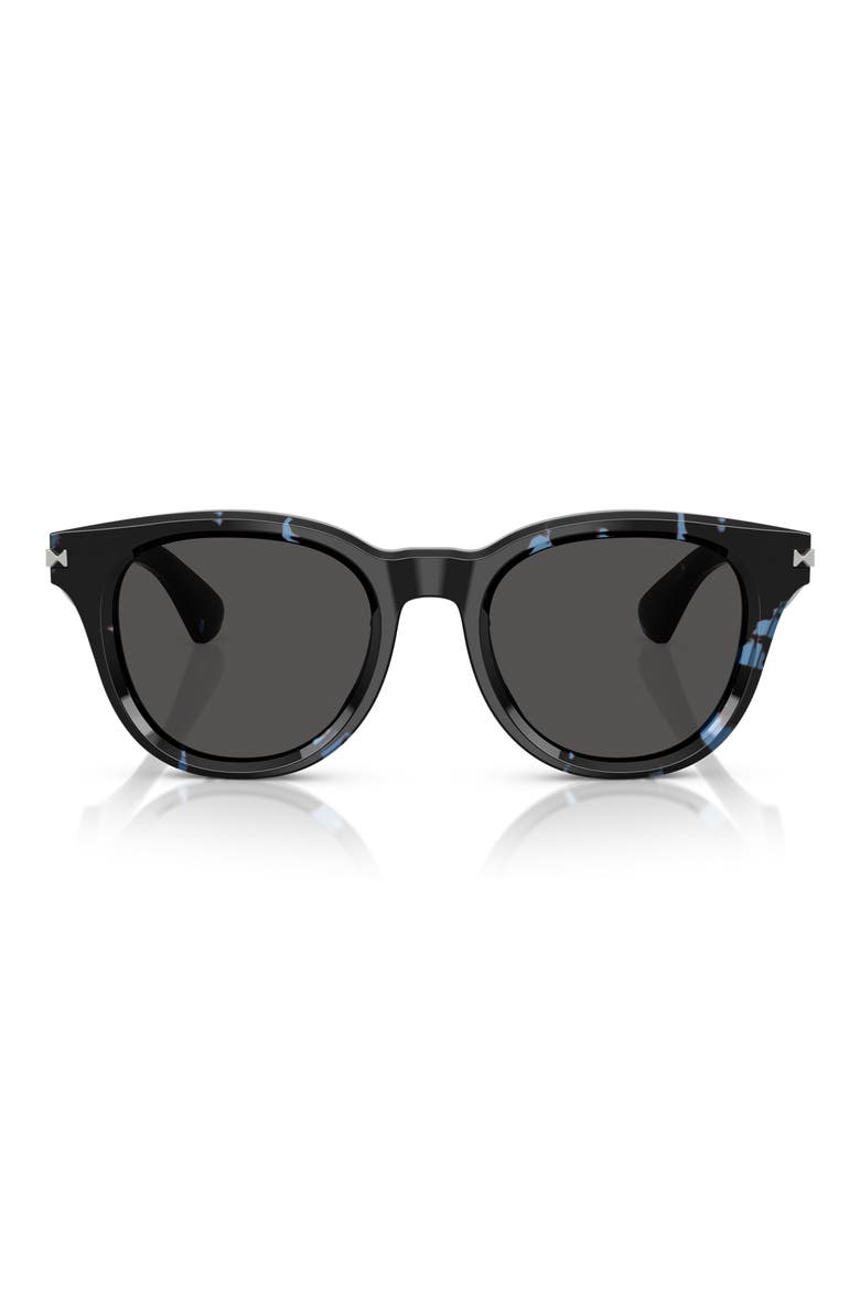 51mm Round Sunglasses, Main, color, BLUE HAVANA