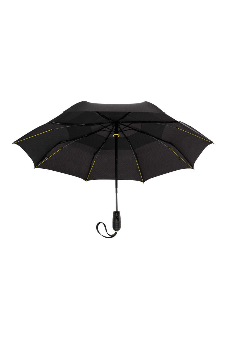 Vortex V2 Recycled Compact Umbrella, Alternate, color, BLACK
