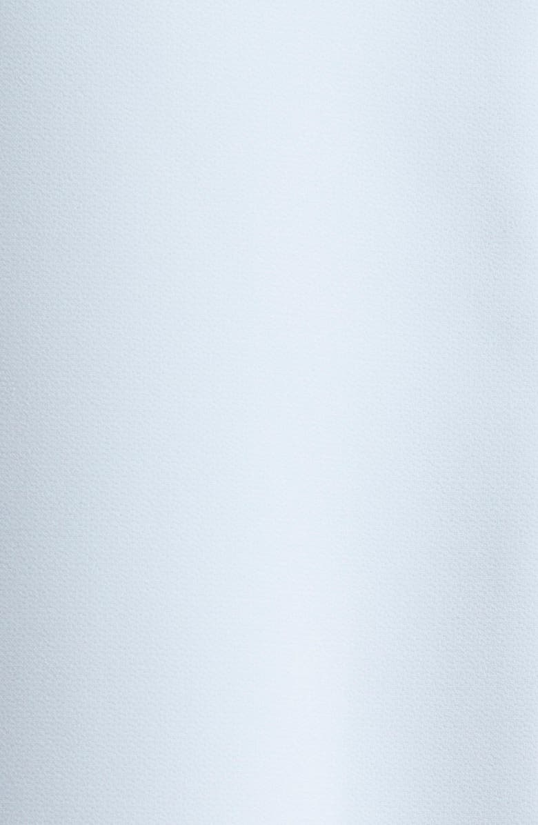 Carolina Herrera Floral Appliqué Crepe Minidress, Alternate, color, Celeste/ Silver